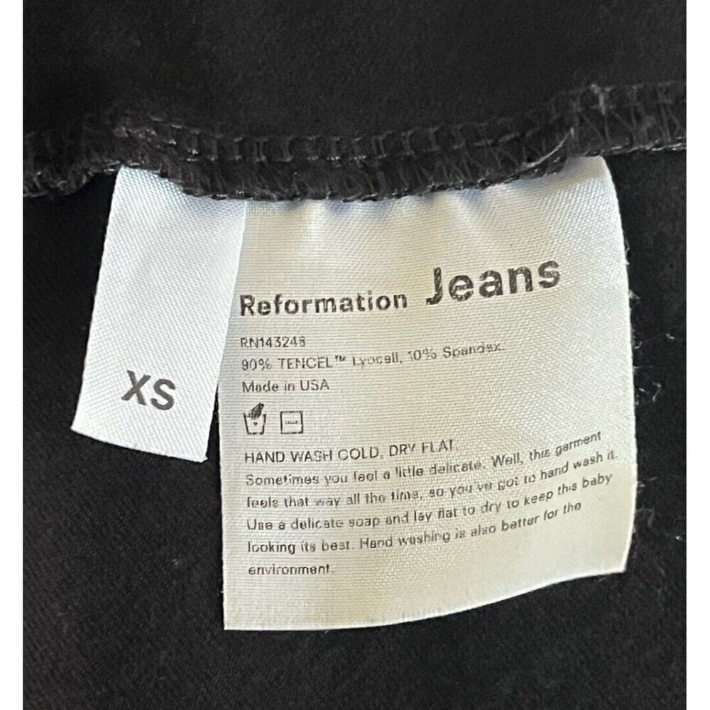 Reformation Jeans Women's Sz XS Black Flowy Long Sleeve Scoop Neck Midi Dress - Picture 6 of 7